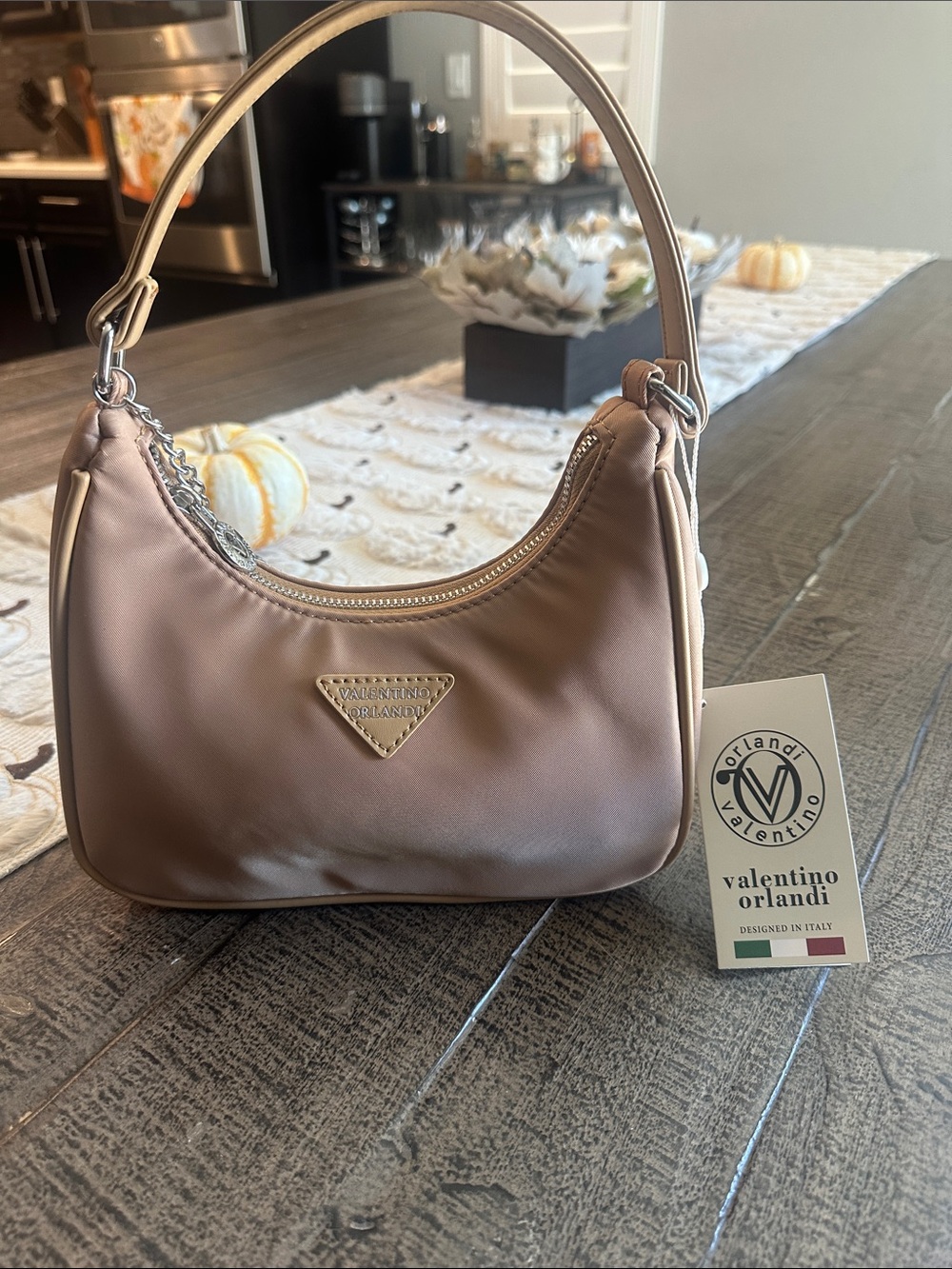 Valentino Orlandi Taupe Shoulder Bag